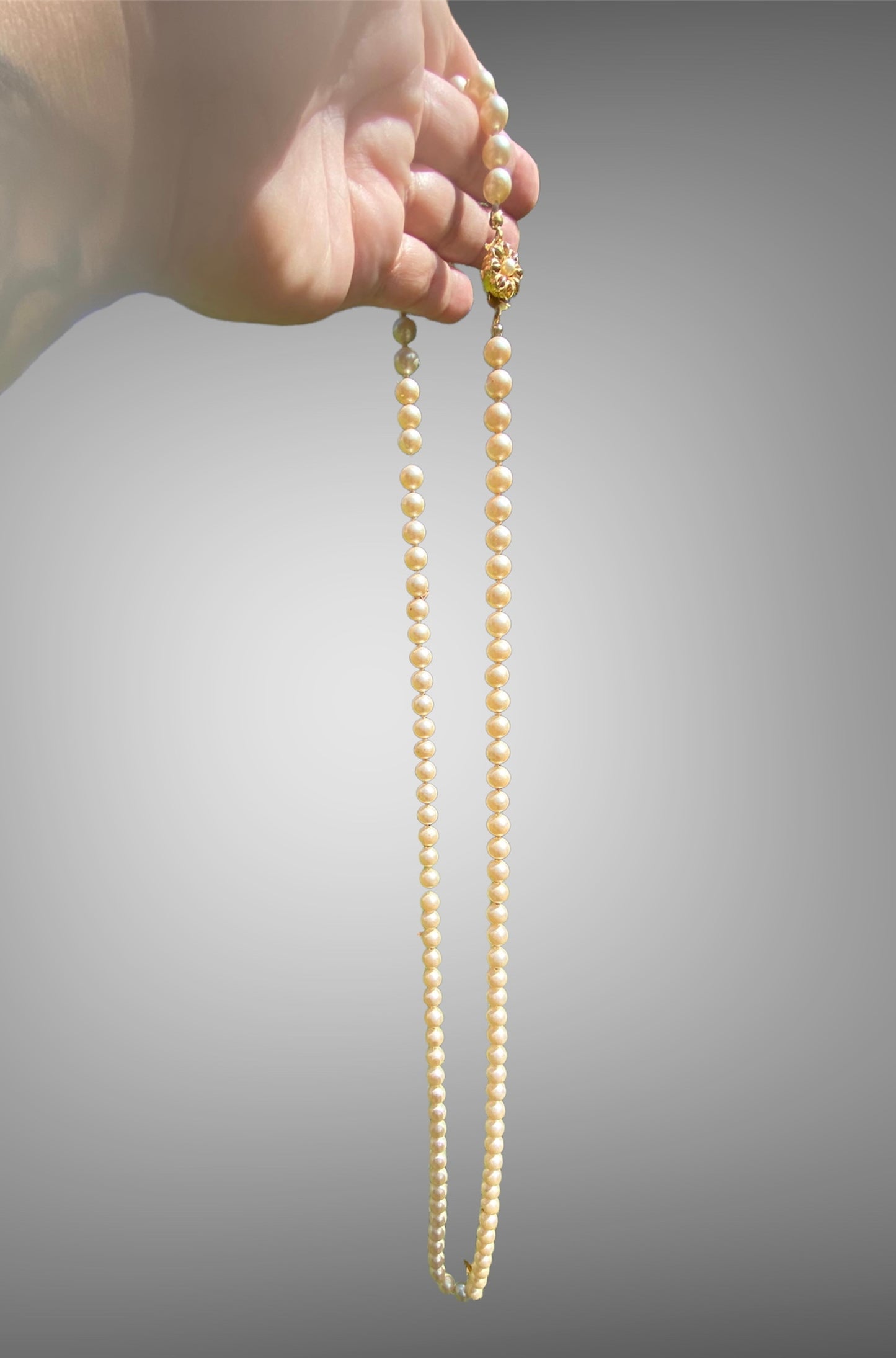 Vintage 90cm Long Pearl Necklace
