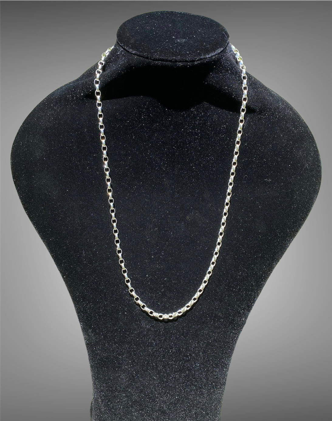 Solid Sterling Silver Unisex Belcher Link Chain
