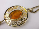 Vintage Whiting & Davis Cameo Necklace