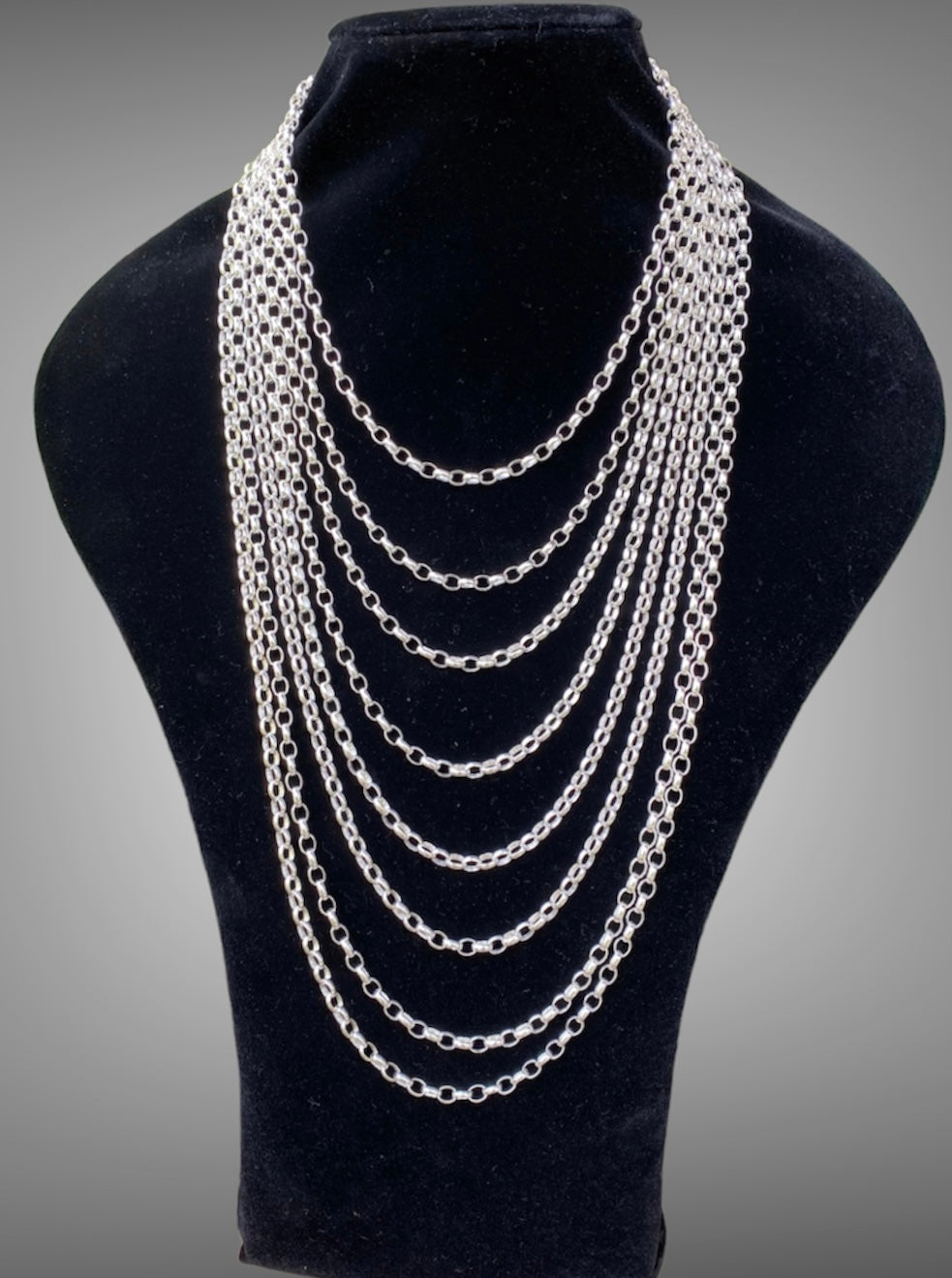 Solid Sterling Silver Unisex Belcher Link Chain