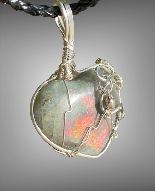 Labradorite Heart Pendant