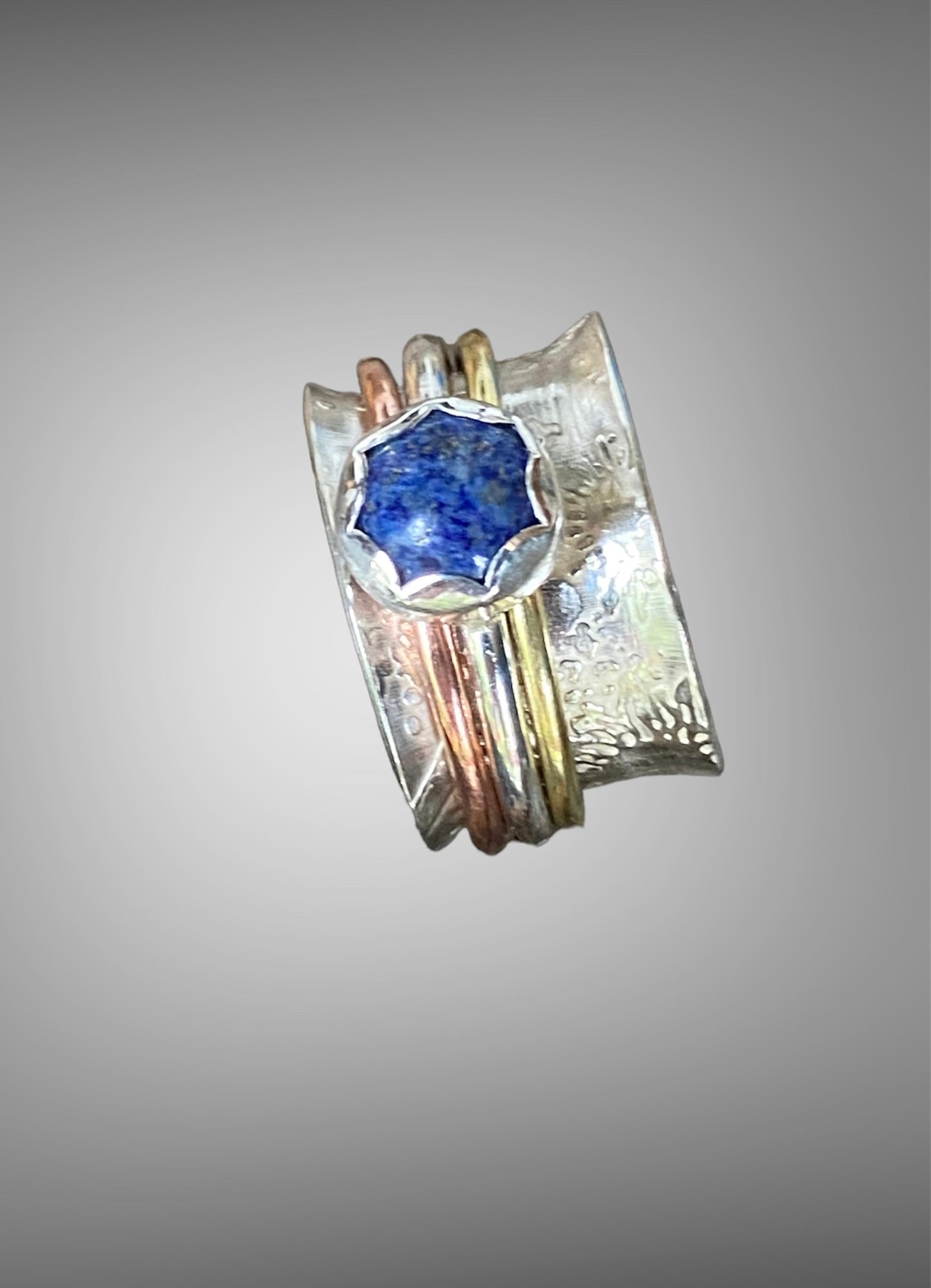 Handmade Lapis Lazuli Spinner Ring