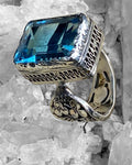 Swiss Blue Topaz Cocktail Ring SOLD