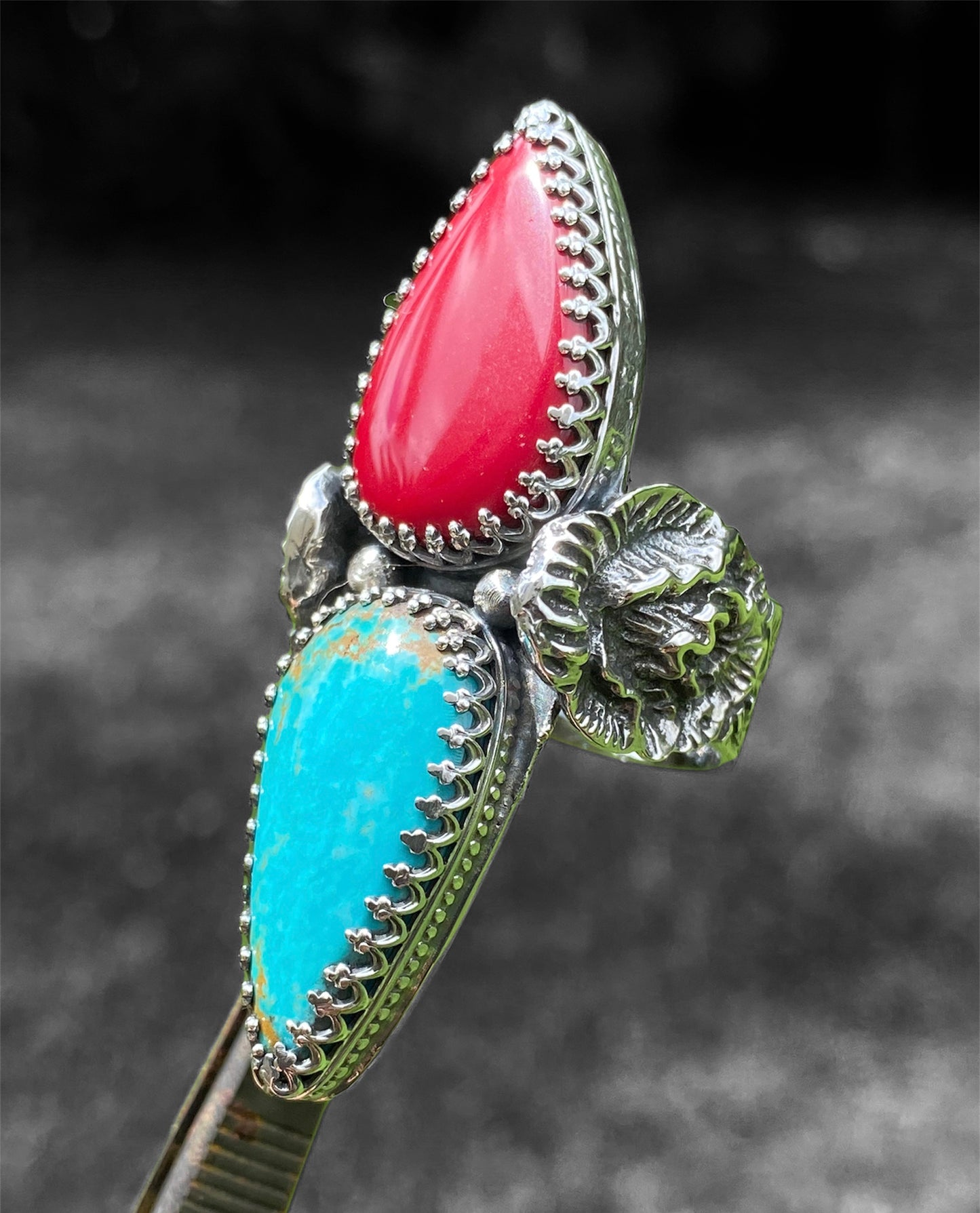 Rosarita Stone & Kingman Turquoise Ring