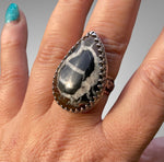 Handmade Sterling Silver Septarian Dragon Stone Ring