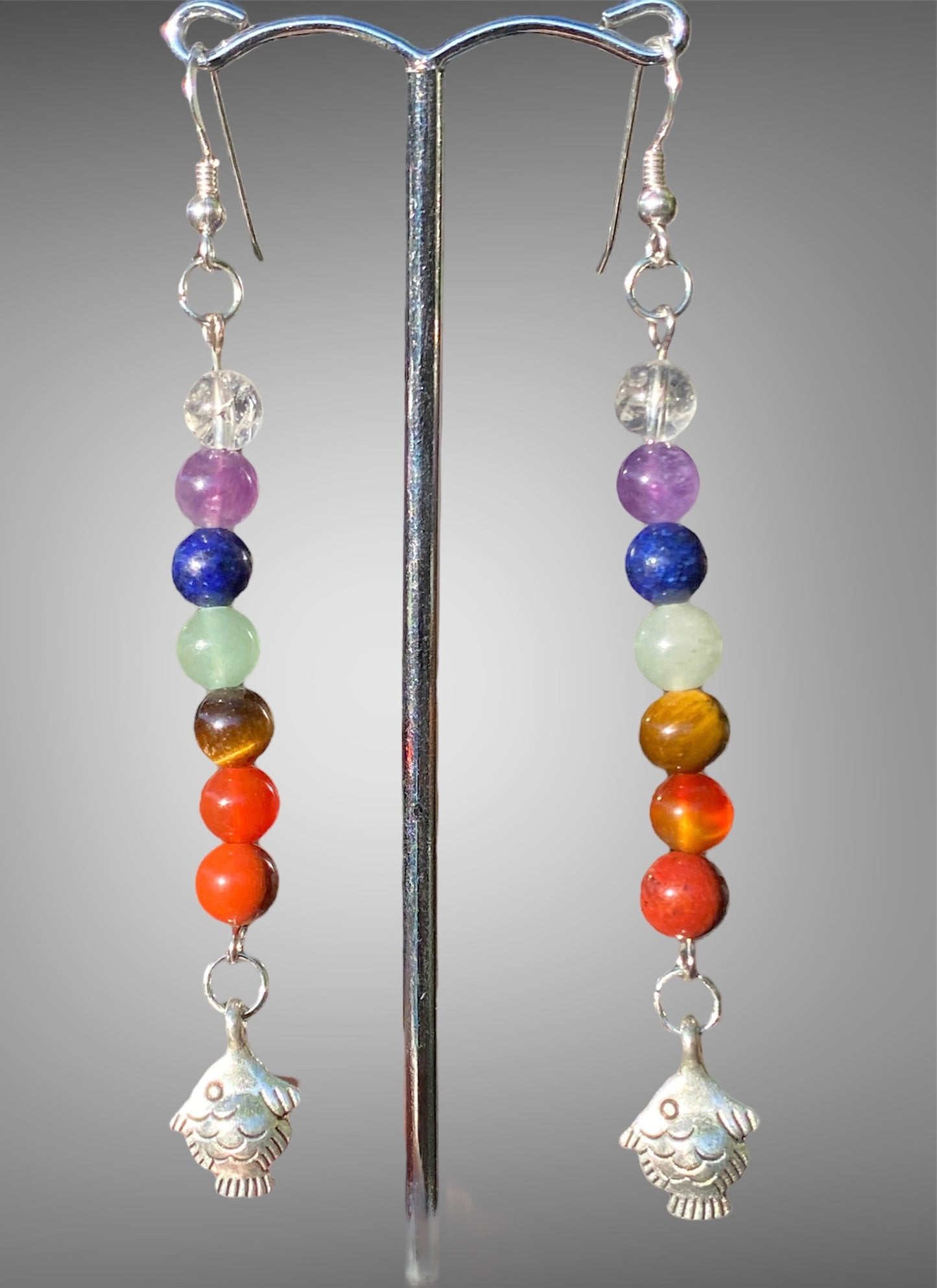 Handmade Chakra Gemstone Earrings