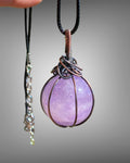 Crystal Sphere Orbs Wire Wrapped Pendants