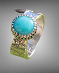 Amazonite Hand Forged Sterling Silver Ring