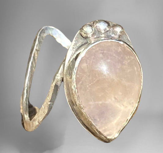 Handmade Z Ring Rose Quartz