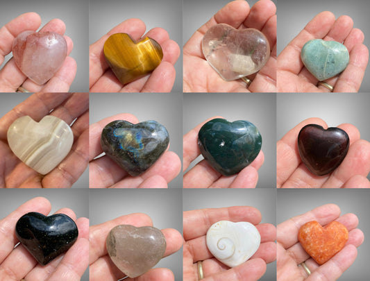 Heart Carved Natural Gemstone Varieties