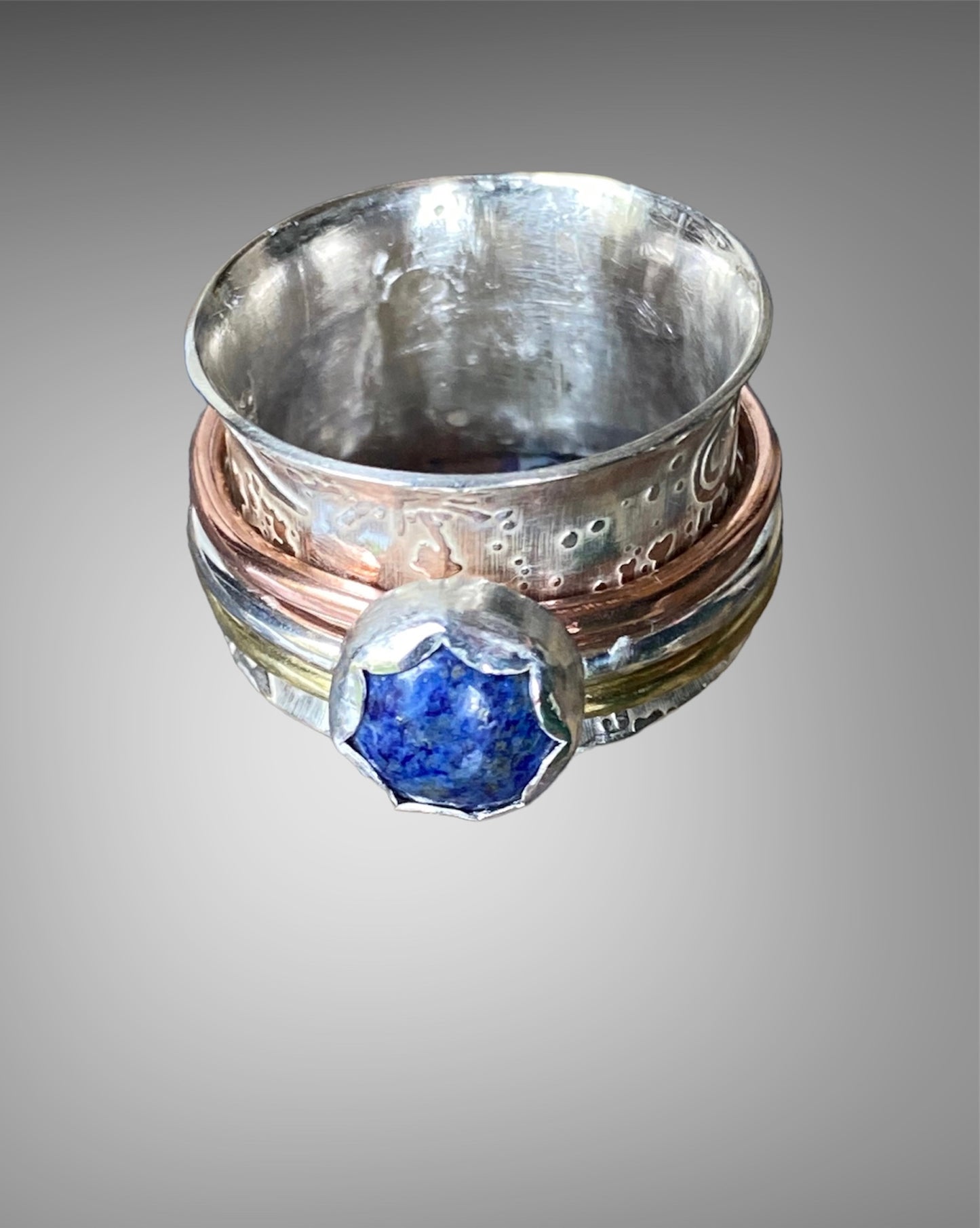 Handmade Lapis Lazuli Spinner Ring