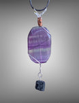 Double Protection Fluorite and Tourmaline Pendant