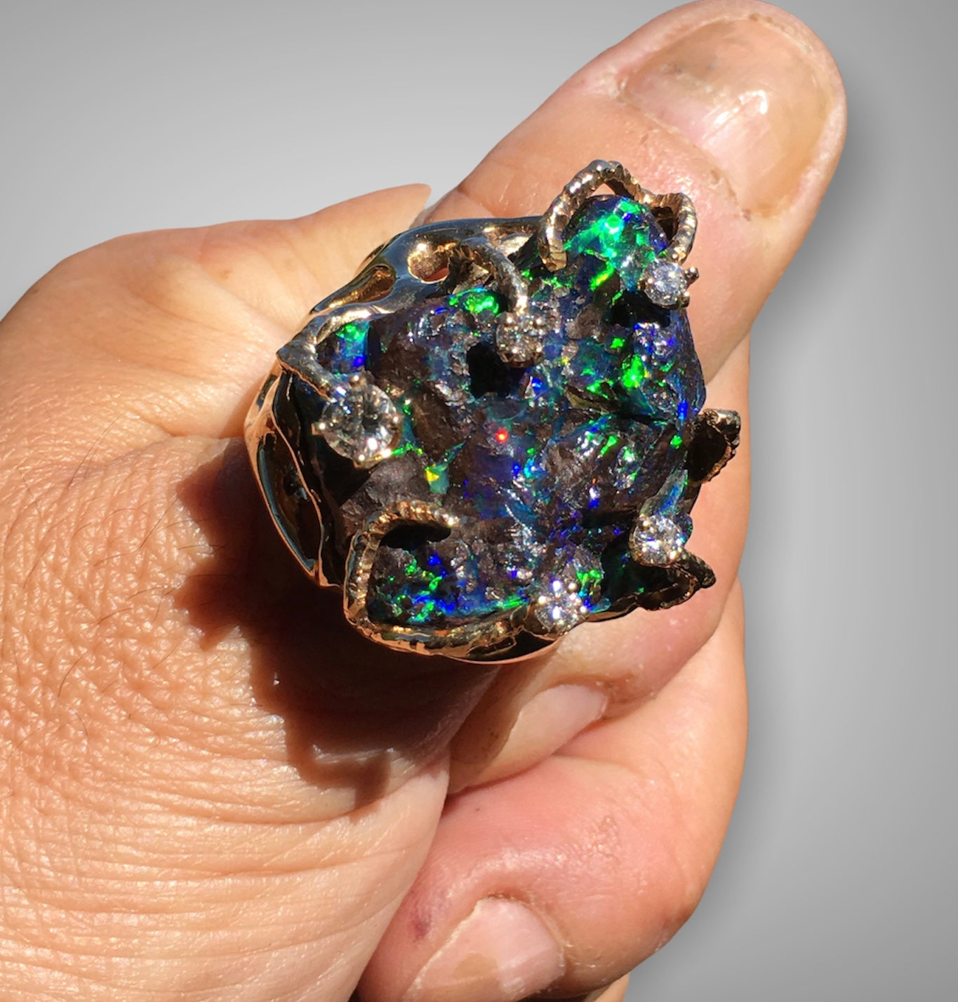 Liberace Opal and Diamond Ring sold