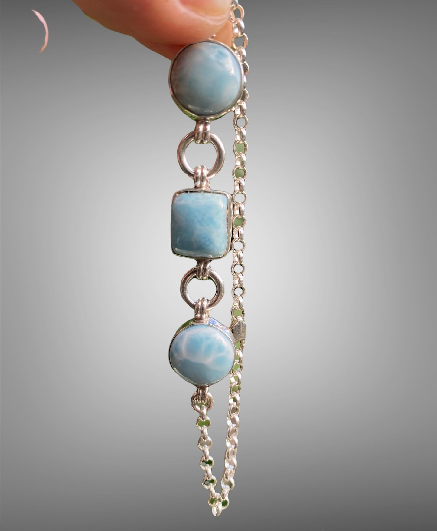 Ocean Blue Larimar & Sterling Bracelet sold