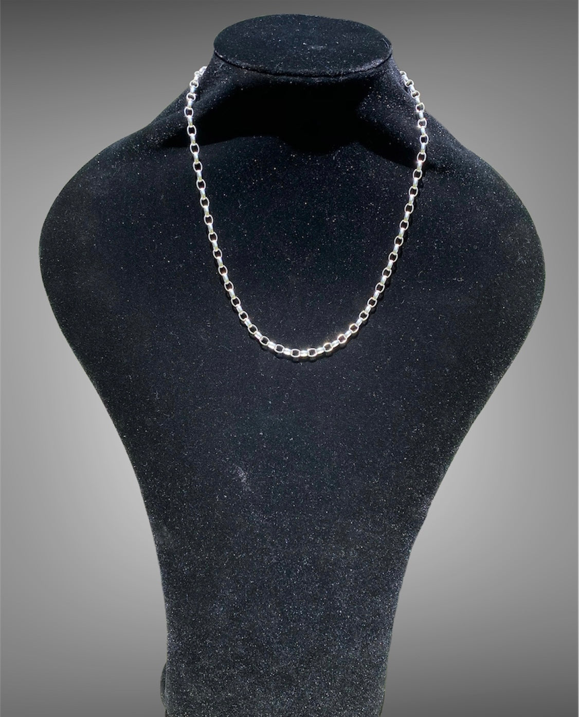 Solid Sterling Silver Unisex Belcher Link Chain