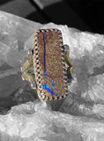 Qld Boulder Opal Fossil Ring