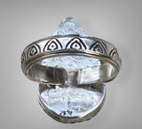Tear-shaped Chrysoprase Ring