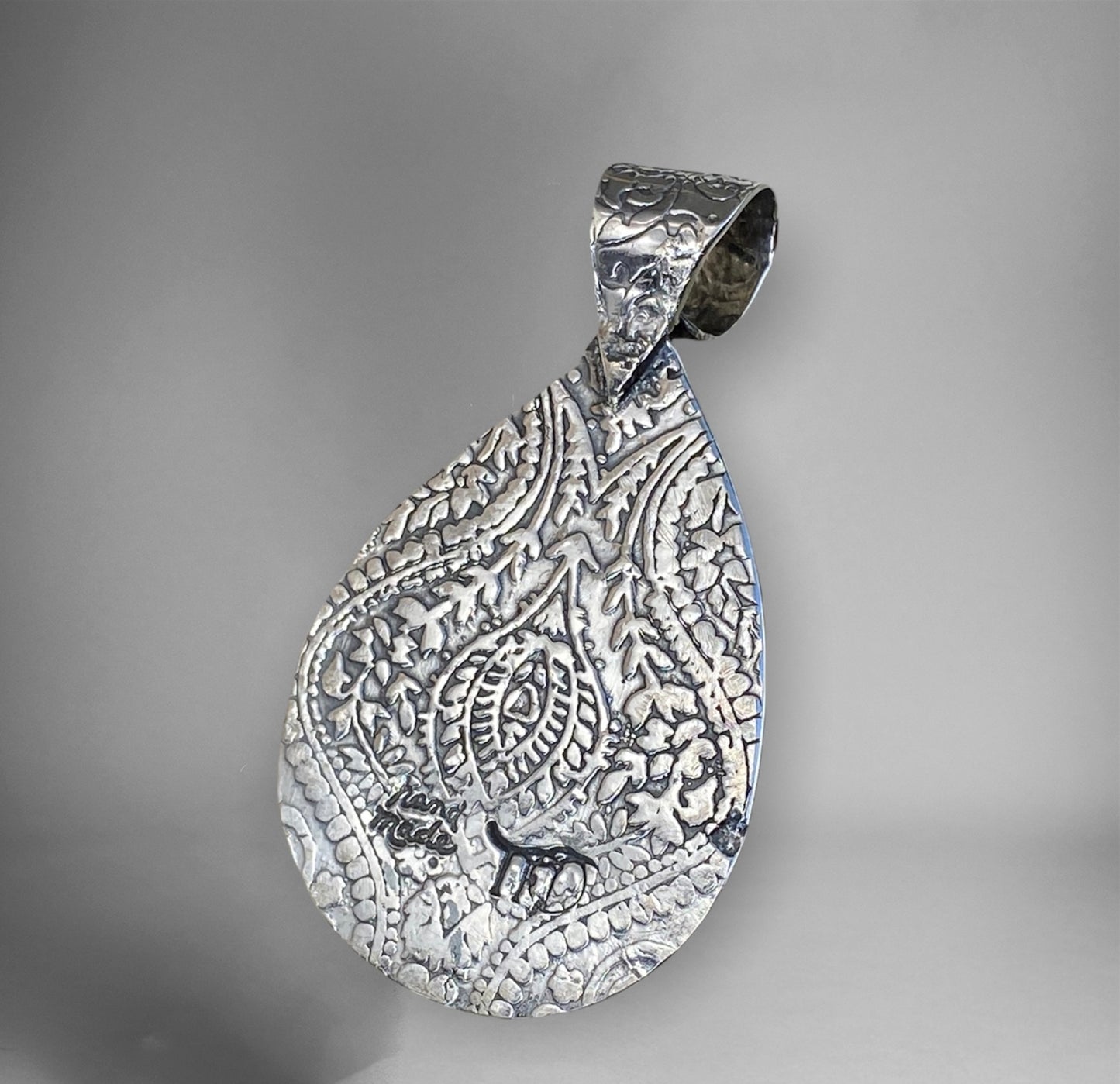 One-of-a-Kind Sterling Silver Bacon Opal & Turquoise Pendant Collector Statement Necklace