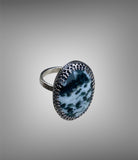 Oval Moss Agate Handcrafted Ring