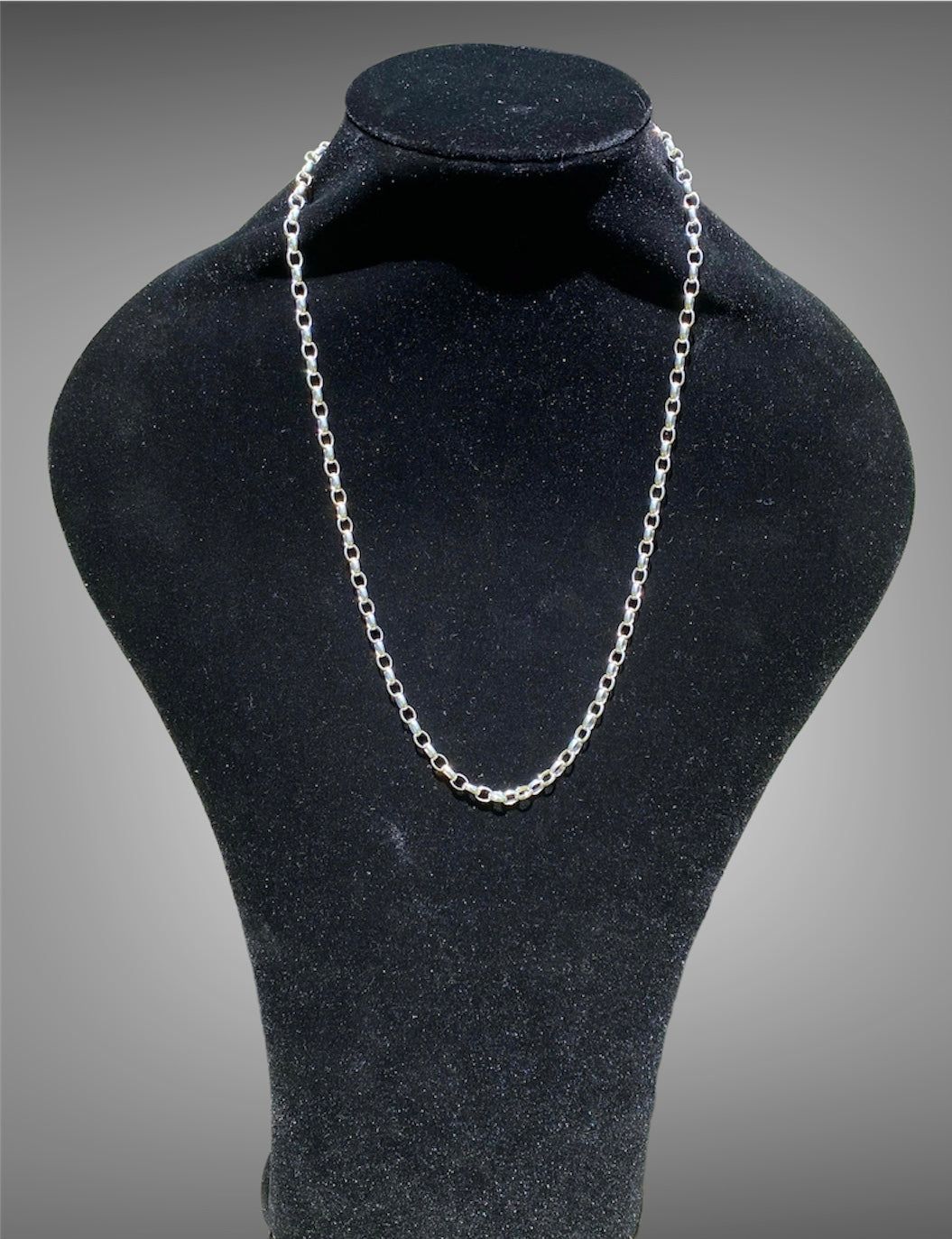 Solid Sterling Silver Unisex Belcher Link Chain
