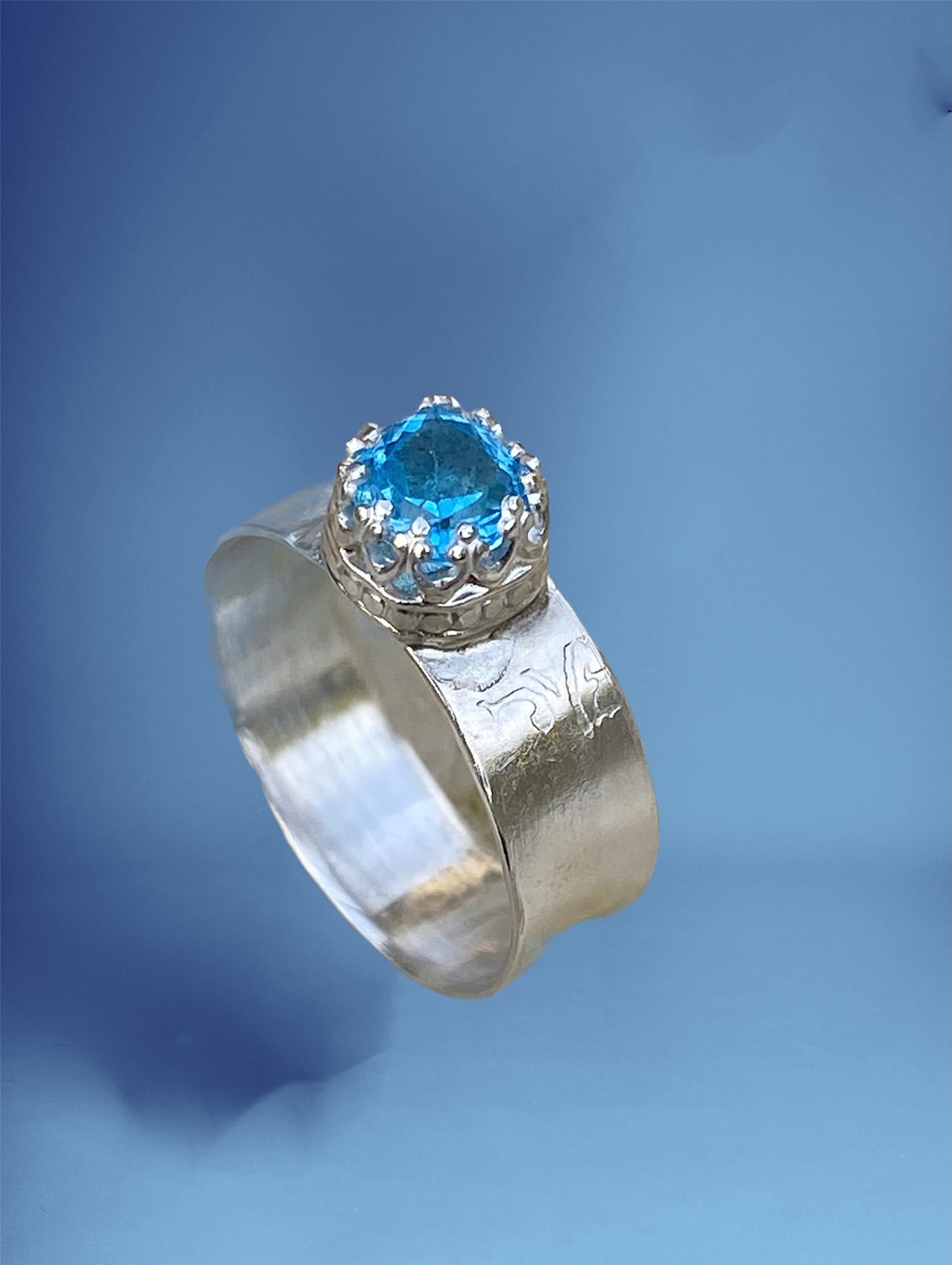 Handmade Blue Topaz Sterling Silver Ring