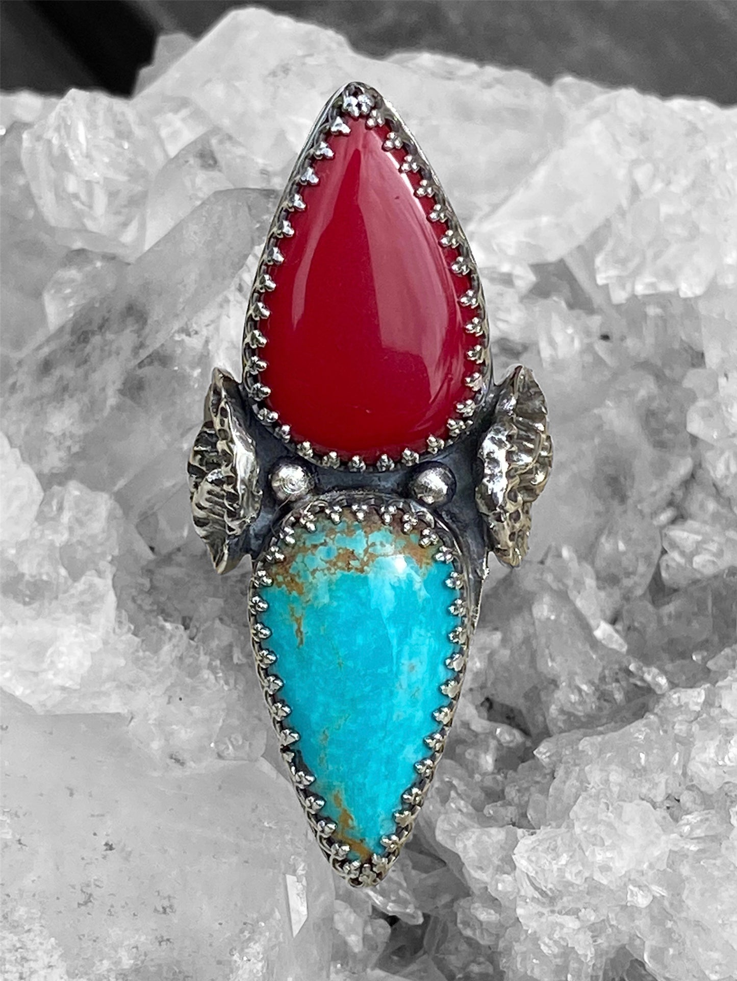Rosarita Stone & Kingman Turquoise Ring