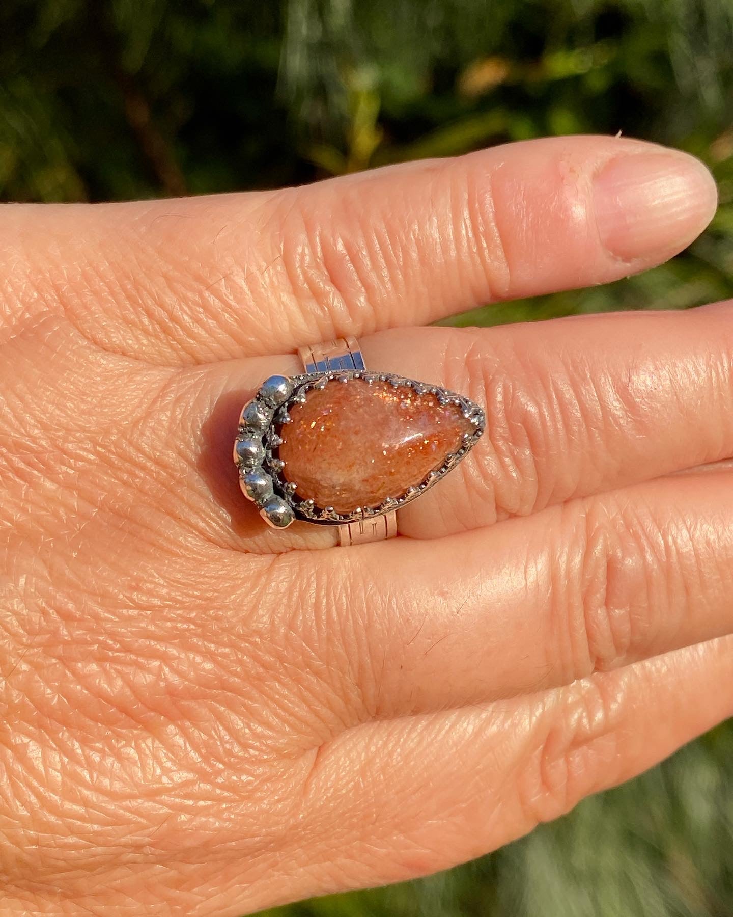 Sunstone Sterling Silver Ring