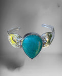 Vintage Towle Sterling Spoon Cuff with Amazonite Cabochon