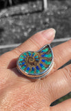 Ammonite Inlay Ring