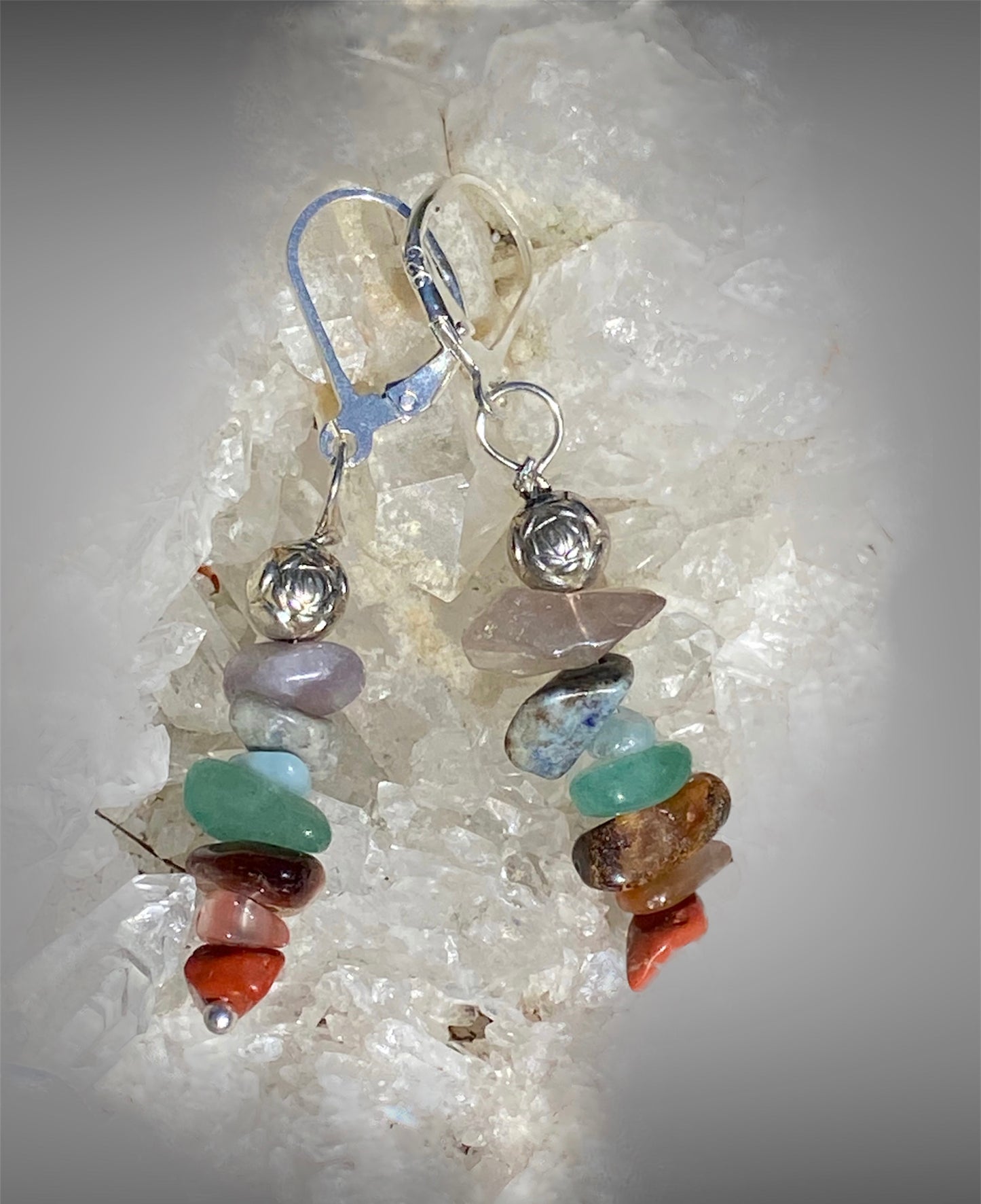 Handmade Chakra Gemstone Earrings