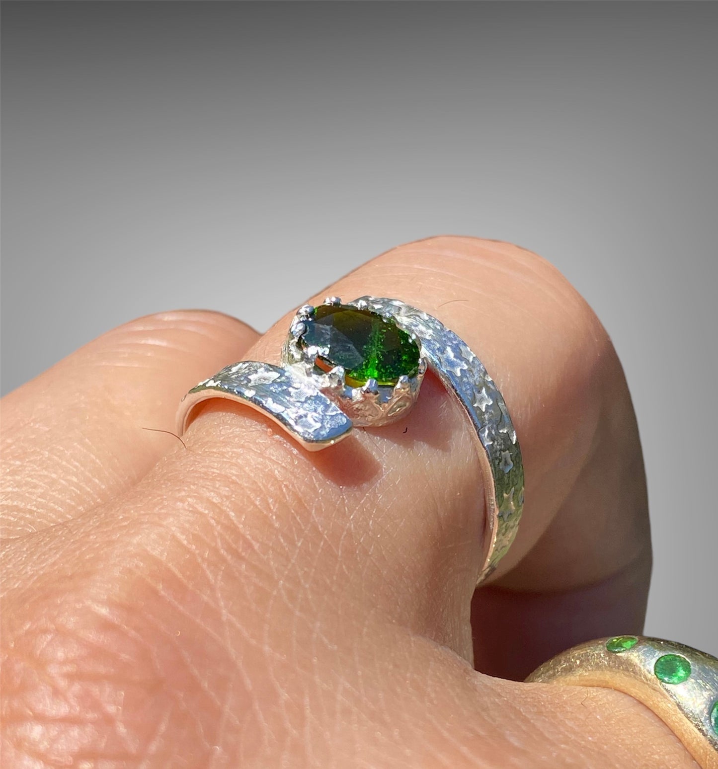 Handmade Chrome Diopside Sterling Silver Ring sold