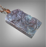Ruby in Kyanite Carved Necklace