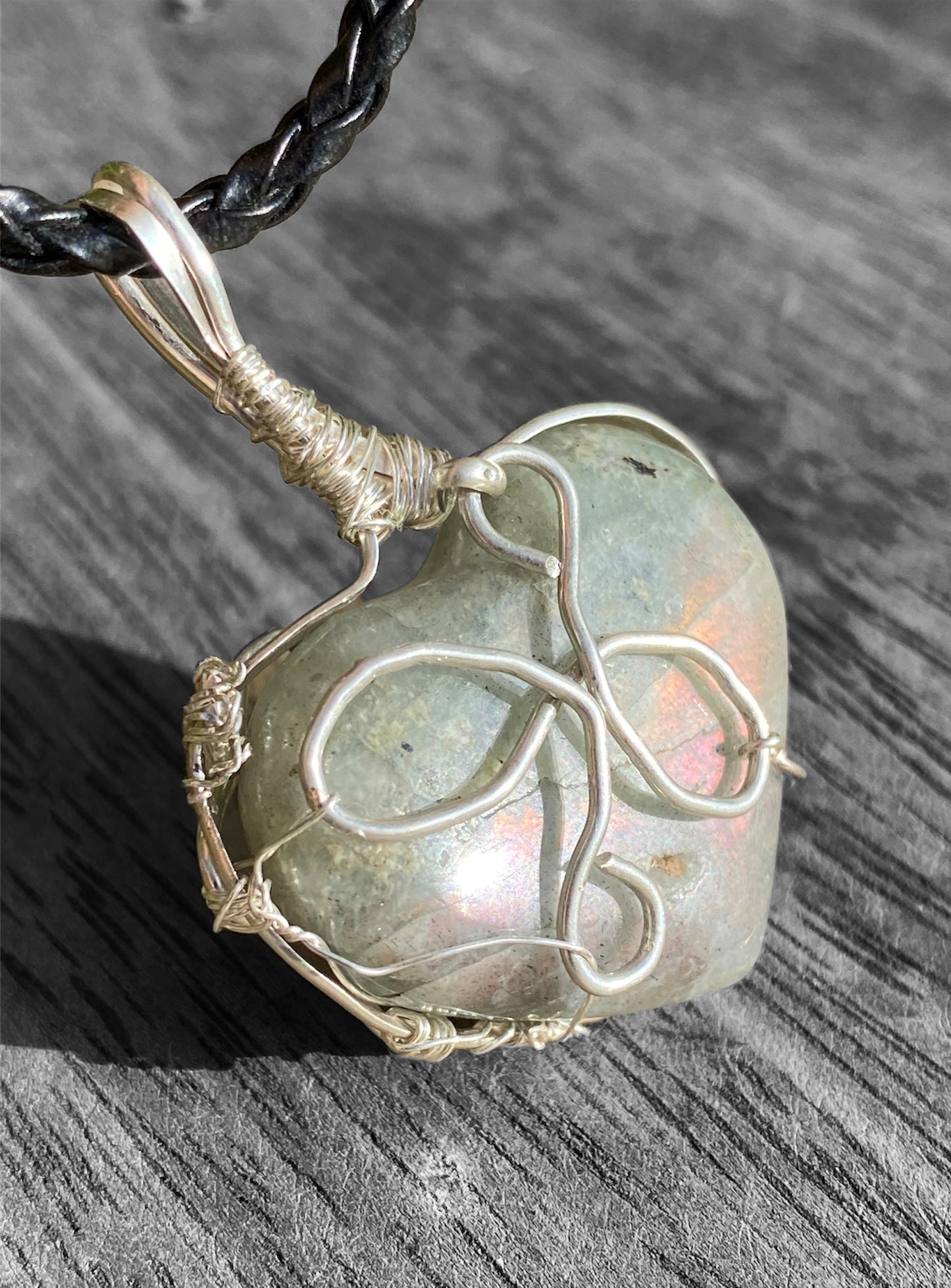 Labradorite Heart Pendant