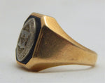 Men's 14K Yellow & White Gold with black onyx 1888 Pomona College School Ring (Vintage)