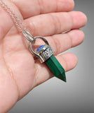 Handcrafted Malachite and Lapis Pendant