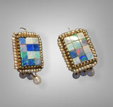 Vintage 14K Gold Opal and Pearl Earrings