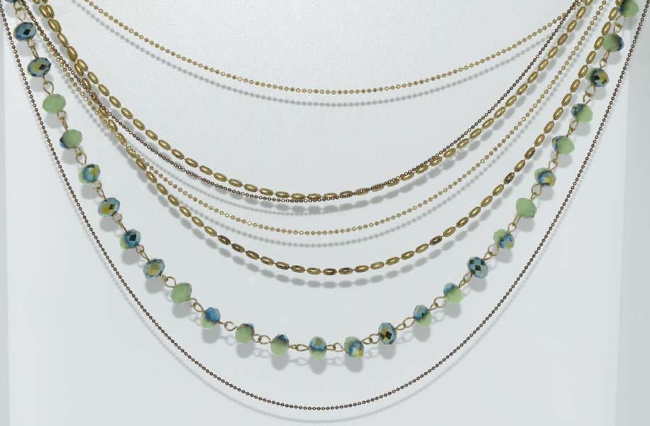 Vintage 7 Strand Beaded Necklace