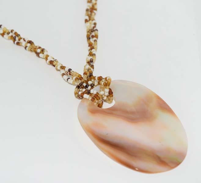 Coldwater Creek Shell & Bead Necklace