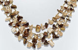 Japanese Mid Century Four Strand Shell & Bead Necklace