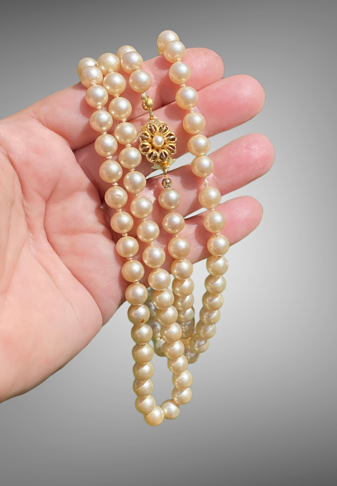 Vintage 90cm Long Pearl Necklace