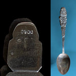 Fine 900 Silver Pre-Columbian Inca Mayan Tribal figure Vintage Spoon Ring