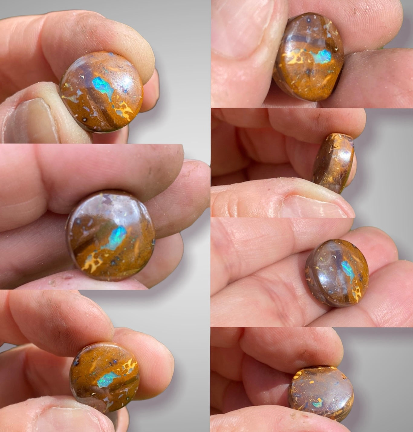 Qld Boulder Cats Eye Opal Ring
