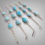 Ocean Blue Larimar & Sterling Bracelet Varieties