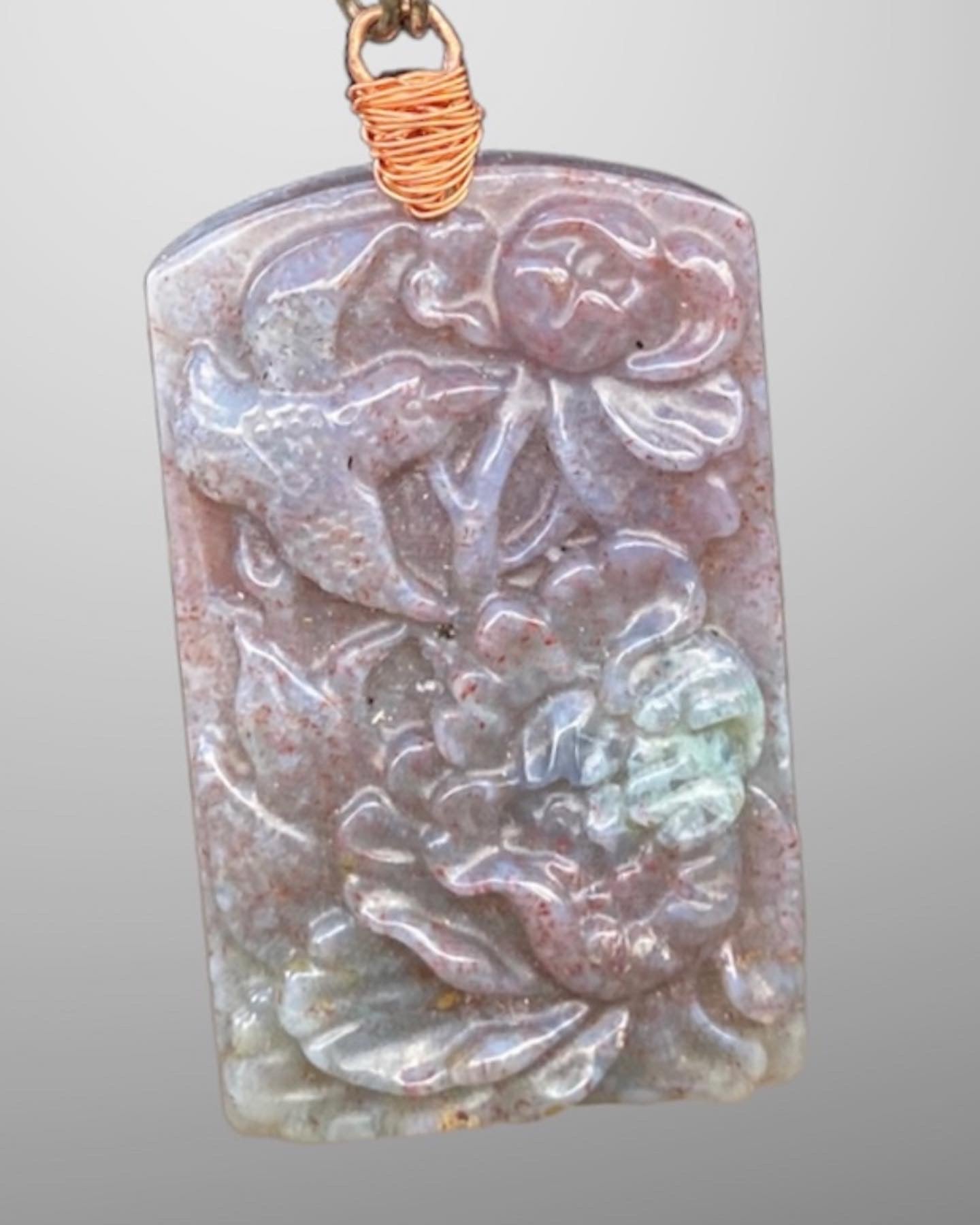 Ruby in Kyanite Carved Necklace