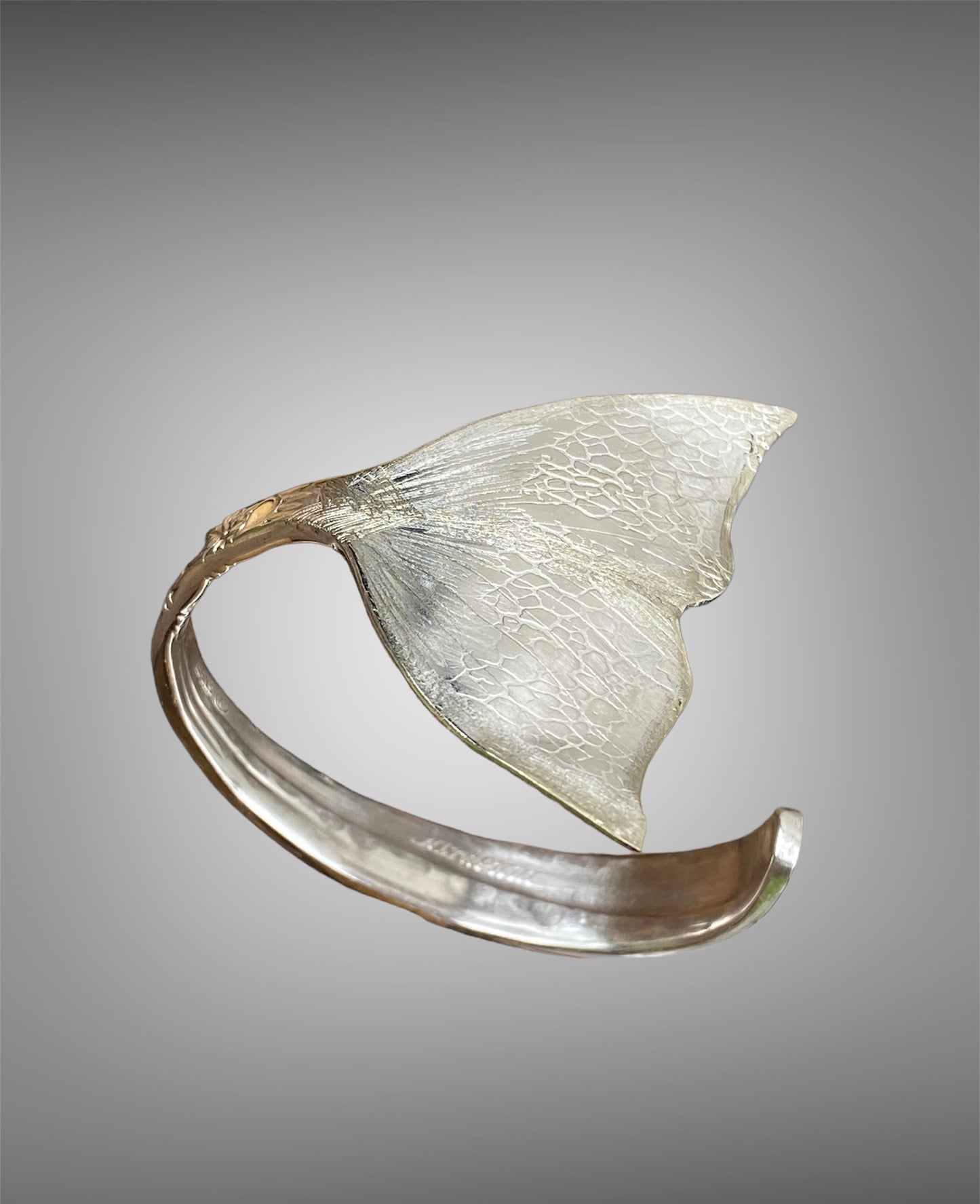Vintage Soup Spoon Whale Tail Cuff sold