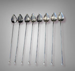 1920's Wallace Sterling Silver Julep Iced Tea Sipping Spoon Set of Eight