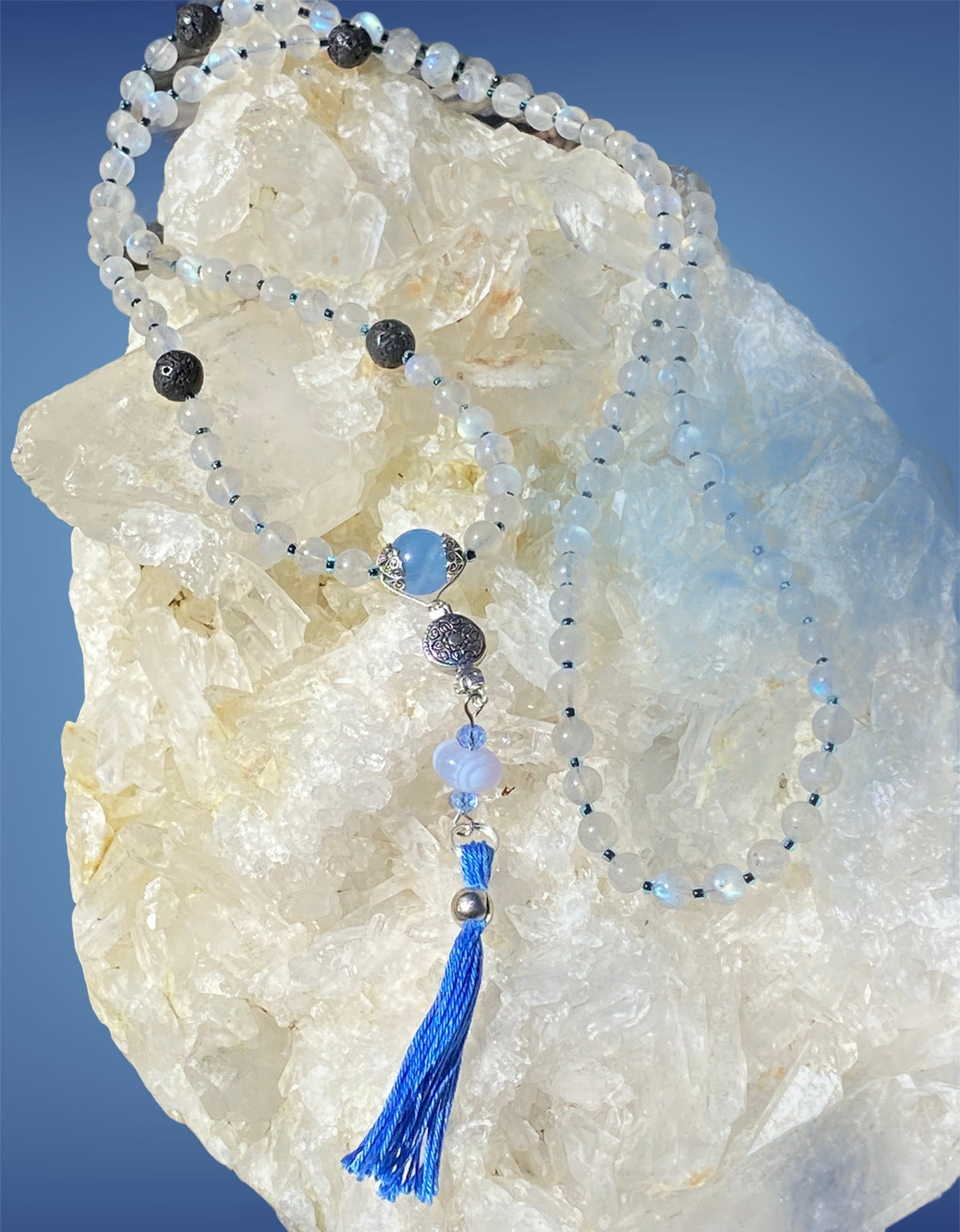 Handmade Labradorite Zen Style Mala Beads
