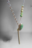 Chrysoprase and sterling silver pendant