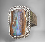 Handmade Qld Boulder Opal Ring