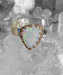 Coober Pedy White Opal Ring